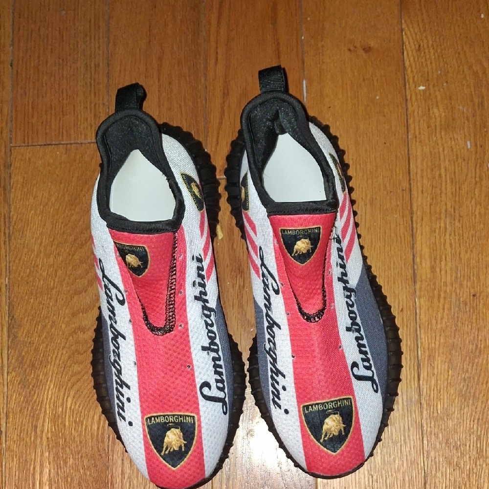 Lamborghini  Red and Black Sneakers Slip On